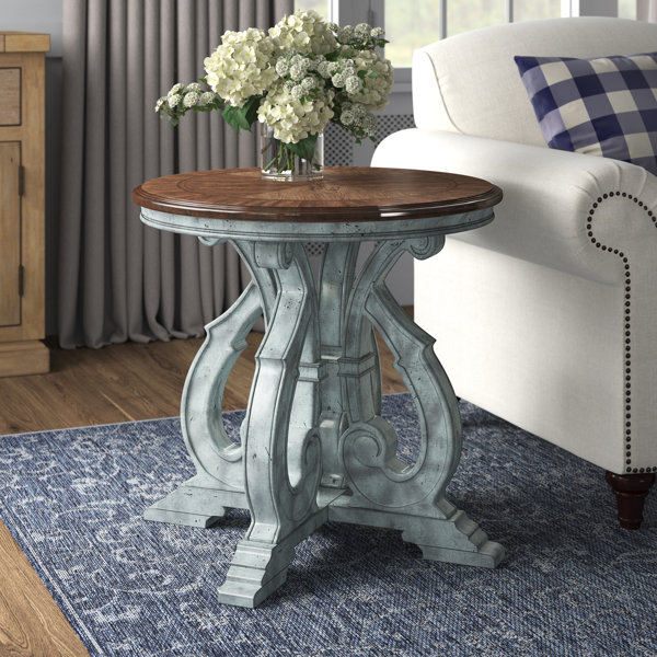Lark Manor Aleedis Pedestal End Table & Reviews Wayfair Canada